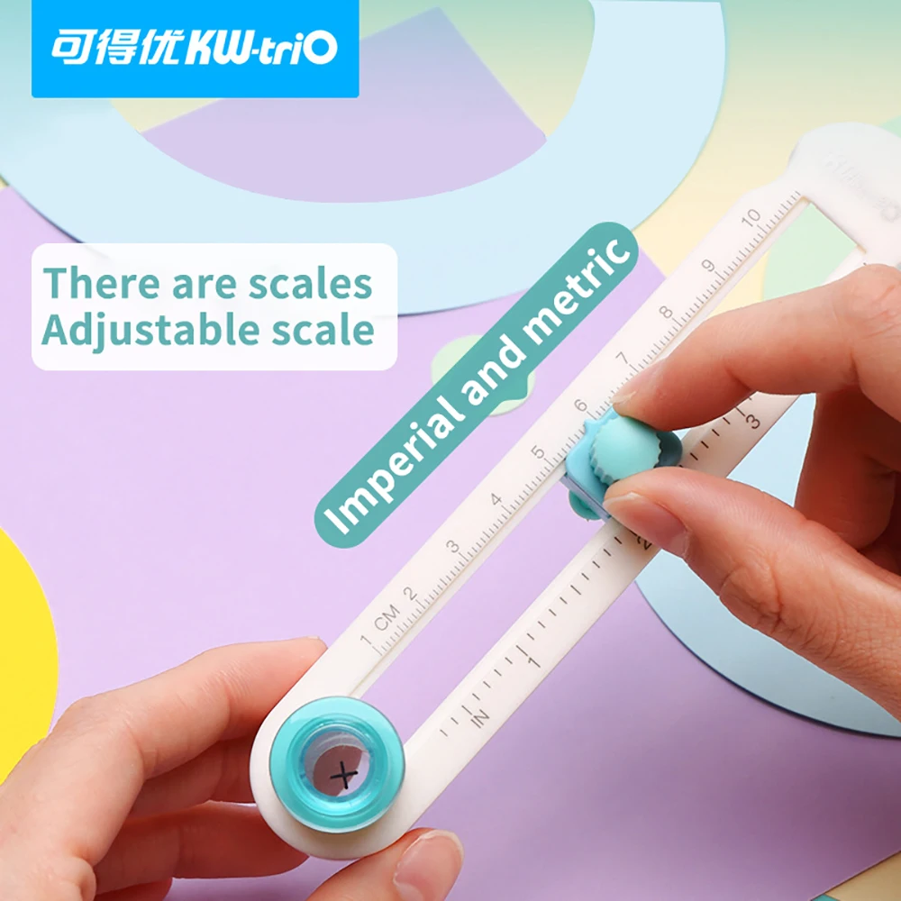 Регулируемый 360 круглый режущий нож компас резак резцы для скрапбукинга круглые