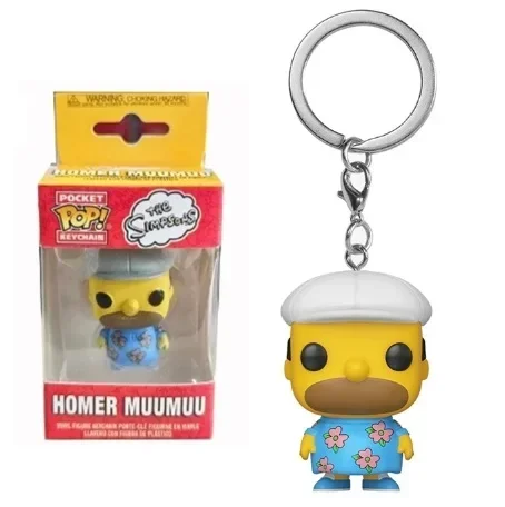 Брелок Funko Pop Pocket The Simpsons Homer Muumuu виниловая фигурка коллекция моделей игрушки для