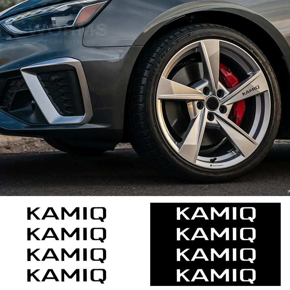 

4pcs For Skoda Kamiq Car Wheel Sticke Reflective Decal Exterior Products Fashion Car Styling Decorative Custom Auto Accessories