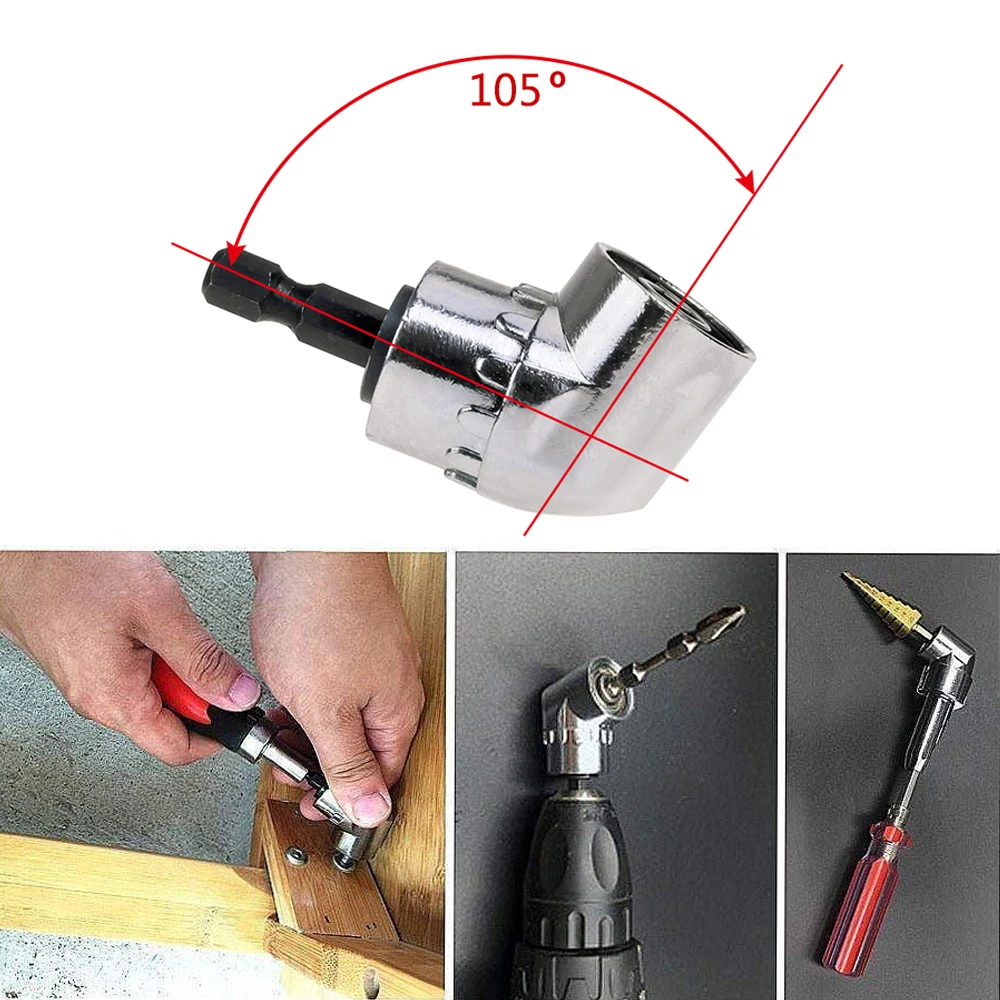 

105 Degree Screwdriver Set, 1/4 Magnetic Bit Socket Power Drill,for Screwdriver Hand Tools, Holder Adjustable Turning Nozzles