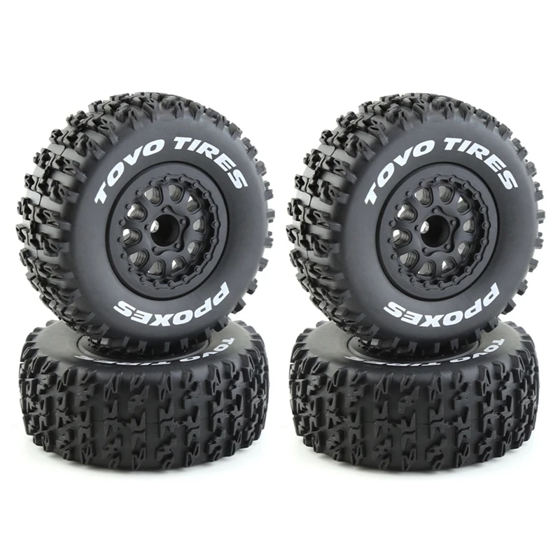 

4Pcs 112Mm 1/10 Short Course Truck Tires Tyre Wheel With 12Mm Hex For Traxxas Slash Arrma SENTON VKAR 10SC HPI RC Car