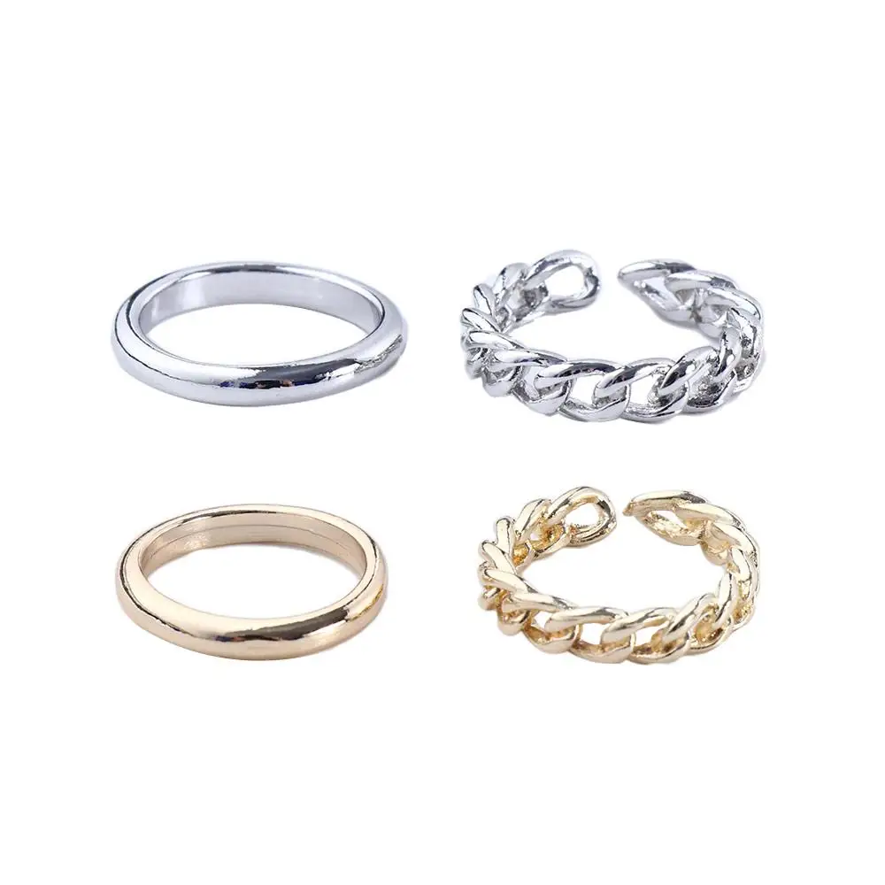 Стильные украшения подарки набор колец Геометрическая креативная простая