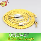 LN007395 16 Core OCC позолоченный плетеный кабель для наушников для Final Audio дизайн Pandora Hope vi Denon AH-D7200 AH-D5200 AH-D9200