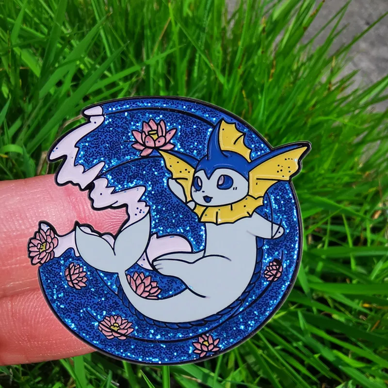 

Kawaii Water Type Lotus Vaporeoon Enamel Pin Brooch Metal Badge Lapel Pin Jacket Jeans Fashion Jewelry Accessories Gift