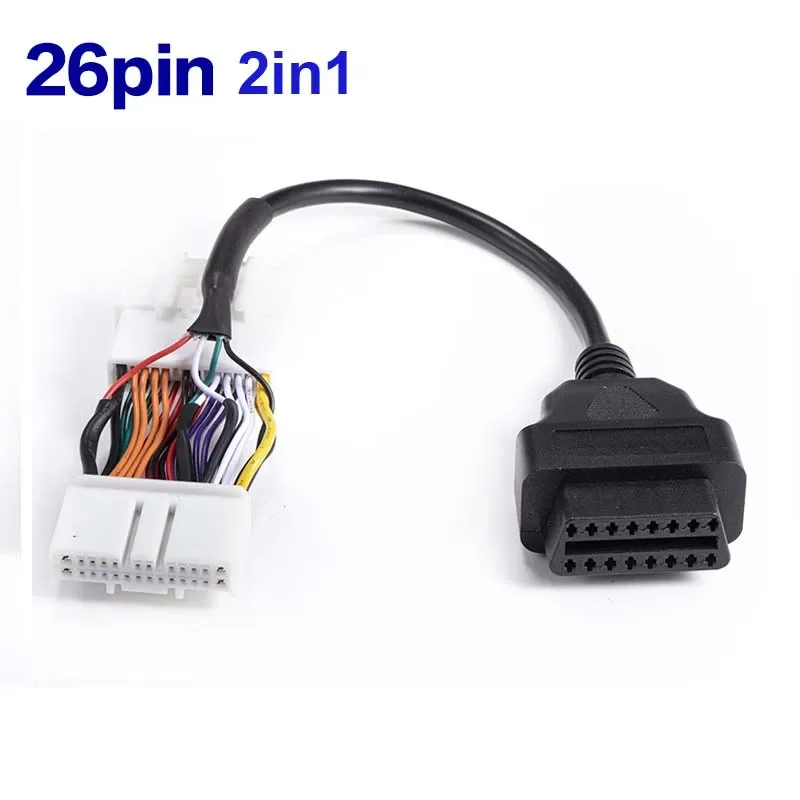 

Разъем OBD2 для Tesla Model 3Y 26-контактный 20-контактный автомобильный кабель 20-контактный 12-контактный разъем «папа» на 16-контактный разъем «мама» для адаптера OBD Tesla Model Y