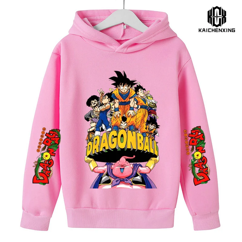 

2023 Anime Dragon Ball Casual Hoodie Children's Fashion Goku Sweatshirt for Boys and Girls Casual Streetwear Boys Girls Tops