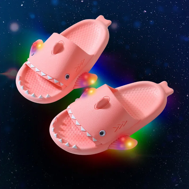 

Lighted Slippers Women Fashion Cartoon Animals Prints Shoes Fashion Kids Shoes Bathroom Kids Toddler Slippers Flat Heels Slides