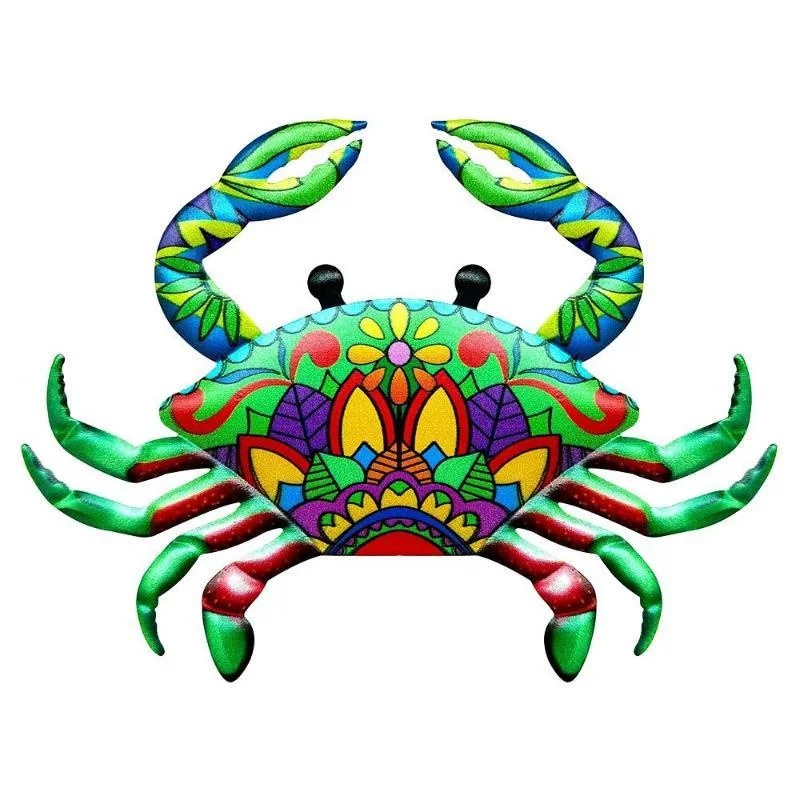 

Crafts Iron Art Artwork Statue Sculpture Metal Crab Wall Art Hanging Ornament Garden Decoration Home Decoration Indoor Outdoor