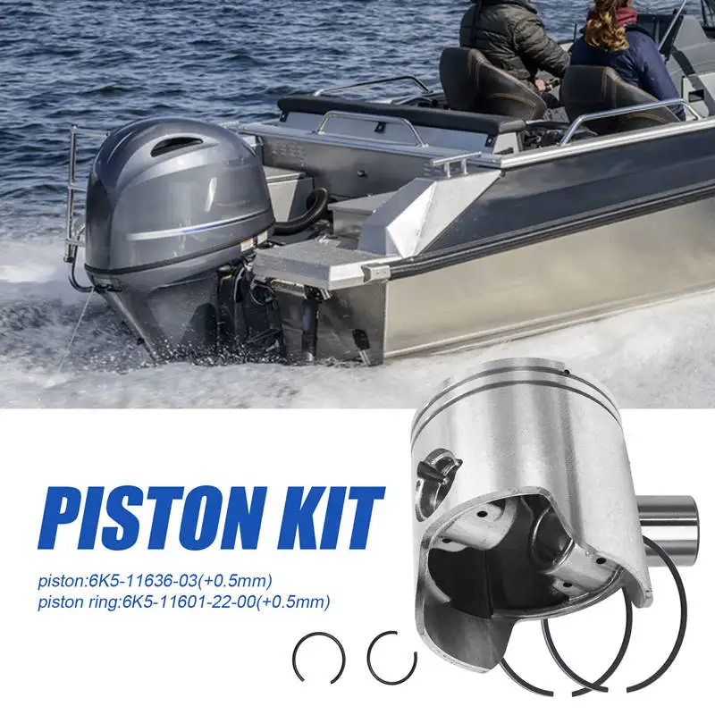 6K5-11636-03 6K5-11636-03-00 Поршень (+0 50) 6K5-11601-22-00 Поршневое кольцо 5 мм) для Yamaha 60HP
