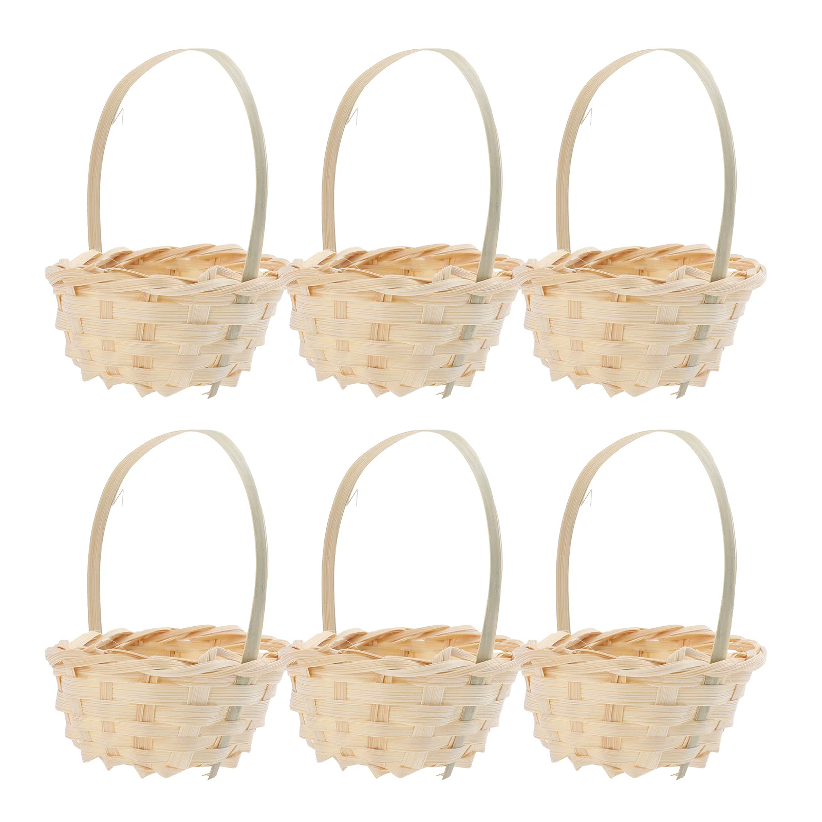 

Basket Mini Baskets Flower Wovenhandle Small Candy Gift Wedding Rattanhandles Storage Picnic Wicker Tiny Country Farmhouse