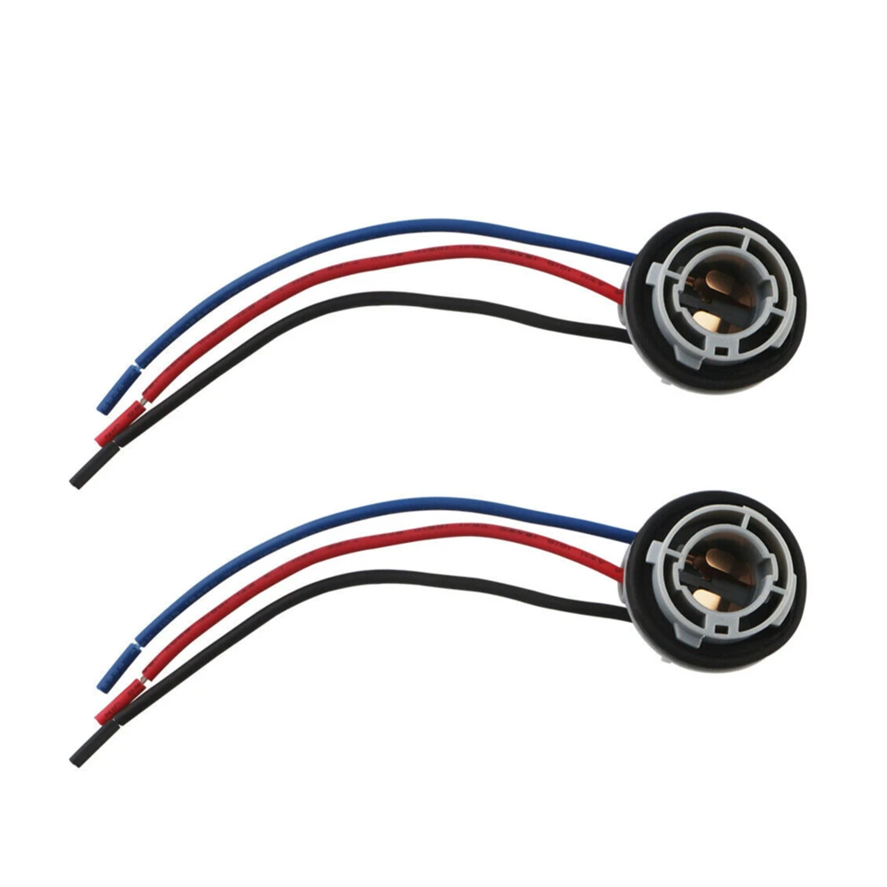 

2pcs 1157 Bulb Socket BAY15D Lamp Holder P21/5W Adapter Base Connector For Brake Light Plastic Car Accessories