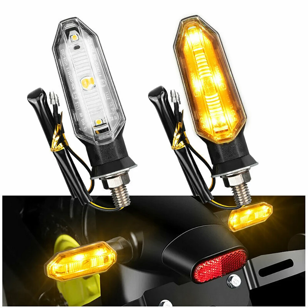 

2PCS Motorcycle LED Turn Signals Light 12V Tail Flasher Motorcycle Led Flowing Water Blinker Indicator Lamp Motorcycle Parts