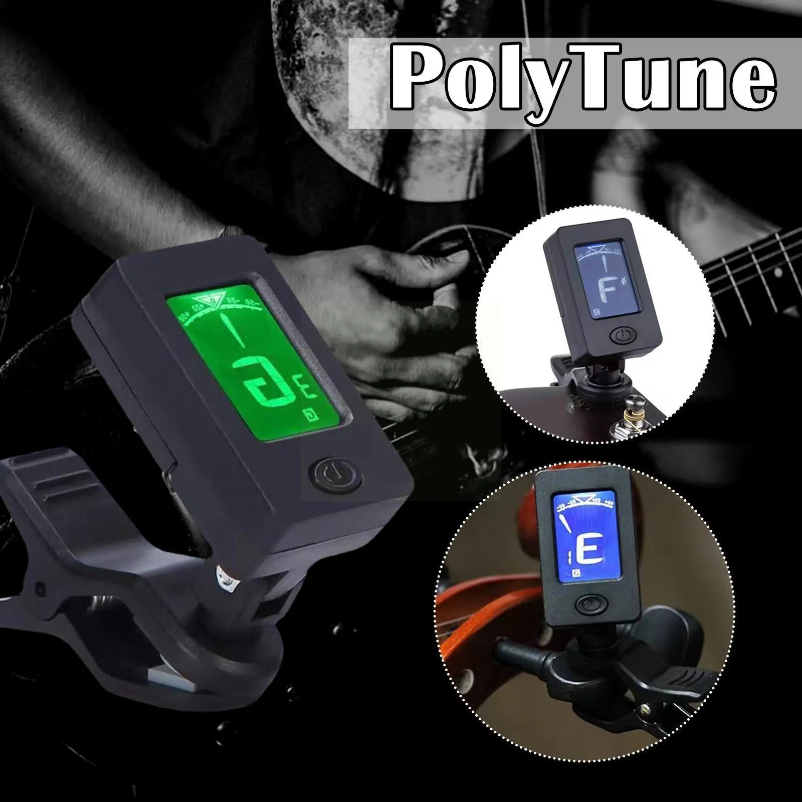 

Профессиональный зажим 360 градусов Акустическая гитара тюнер с ЖК-экраном Электрический цифровой тюнер для акустической гитары аксессуары...