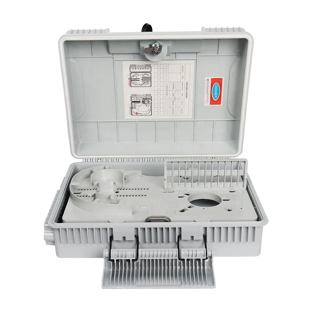 24 Core cajas de empalme de fibra Waterproof ip65 cable distribution box ftth aerial terminal box