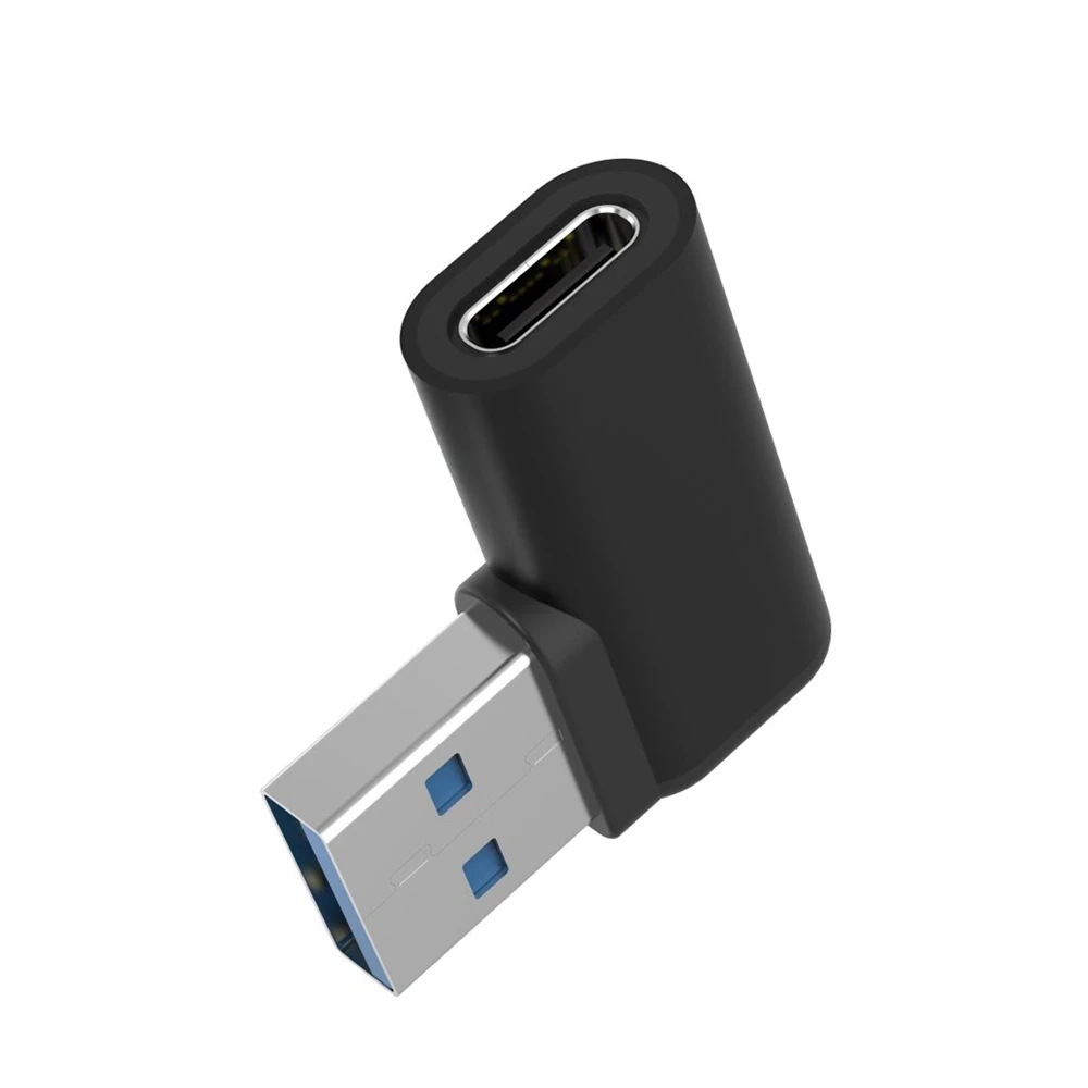 90-градусный боковой колено USB3.1 адаптер для зарядки данных type-c USB-C женская пара 3.0