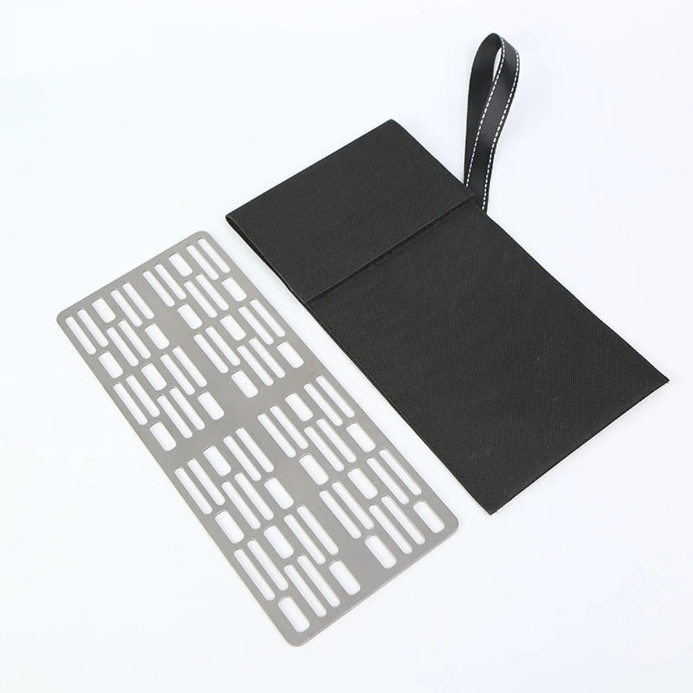 

1x Barbecue Mesh Pure Titanium BBQ Mesh Thickened 2.0MM Outdoor Picnic Tool BBQ Pan With Tote Bag Camping Cooking Supplies