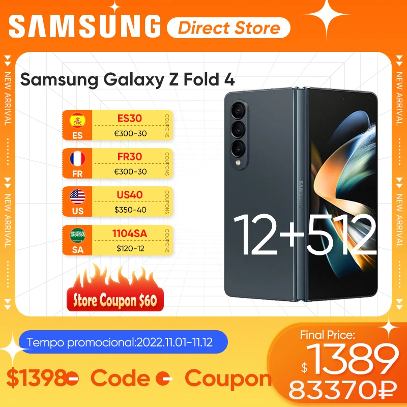 New Samsung Galaxy Z Fold 4 Smartphone 7.6