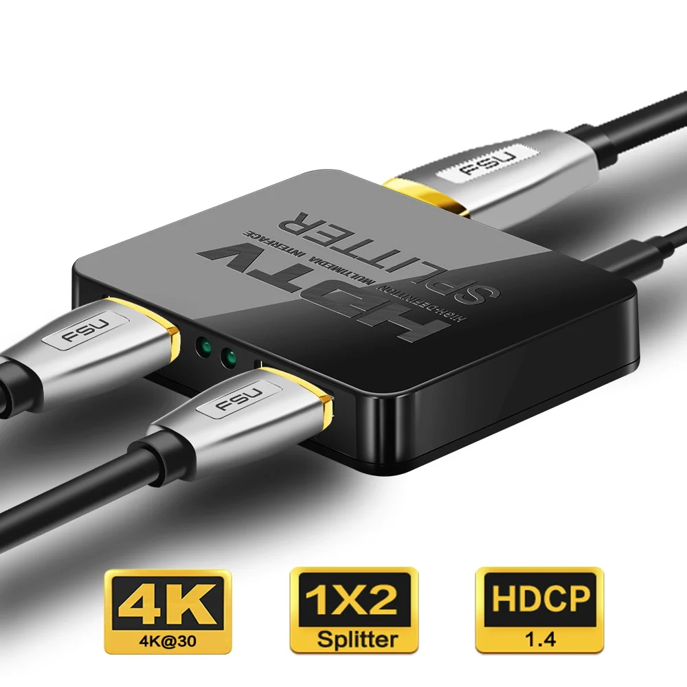Премиум Full HD 3D 1080p 4K HDMI-совместимый разделитель переключатель 1x2 разделение 1 вход