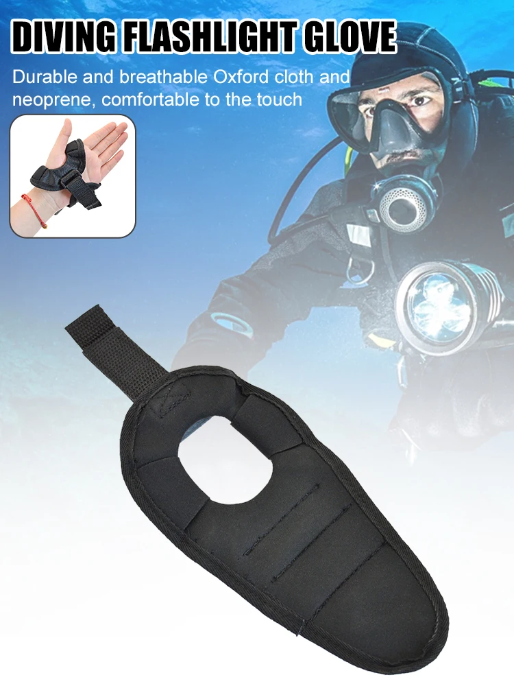 

Diving Flashlight Gloves Hands-Free Flashlight Holster Glove Holder Underwater Photography Equipment For Hunting Water Sports