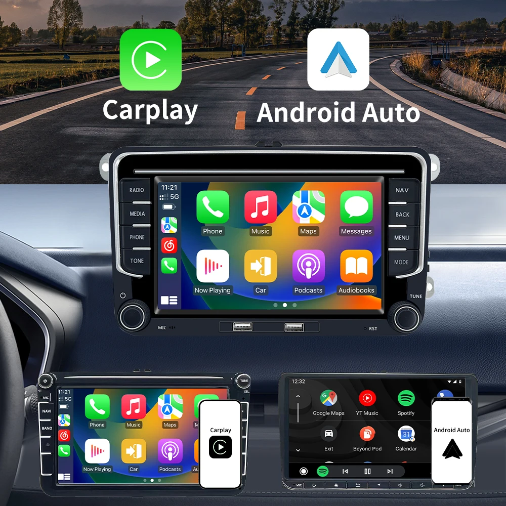 łbasa samomagneto dla volkswagena VW Polo 6R odtwarzacz multimedialny z ekranem czujnika kompatybilny Golf Plus Caddy New B...