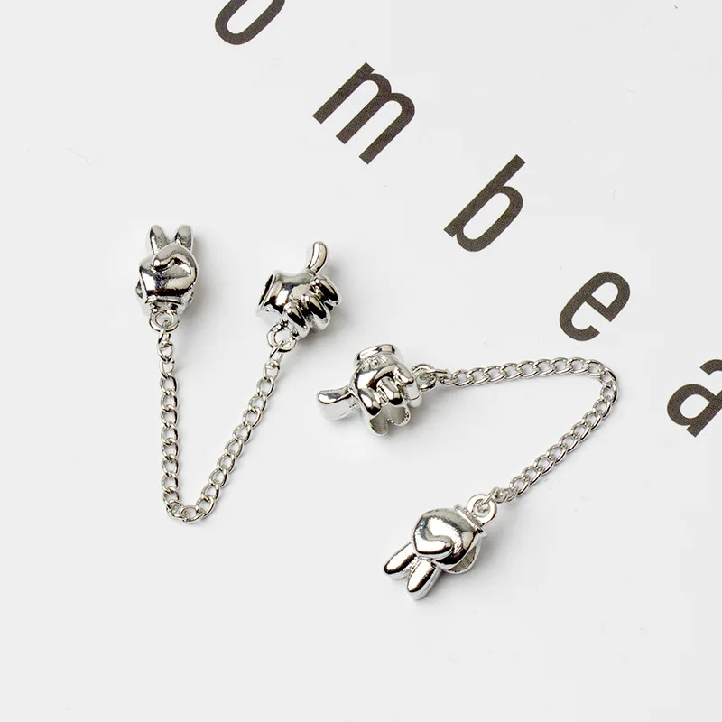 Fit Original Pandora Disney Minnie Charms Bracelet Women Anime Mickey Mouse Safety Chain Beads for Bijoux Making DIY Accessories images - 6