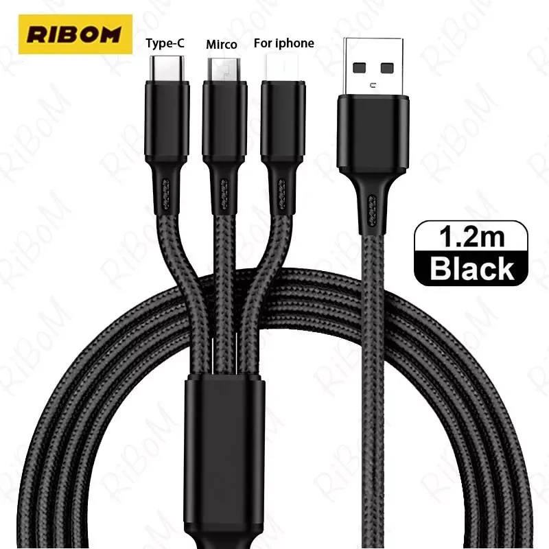 

NEW2023 2022 Type C Charger Hot Sell 3 In 1 Micro USB Multi Usb Port Multiple Usb Charging Cord Usbc Mobile Wire