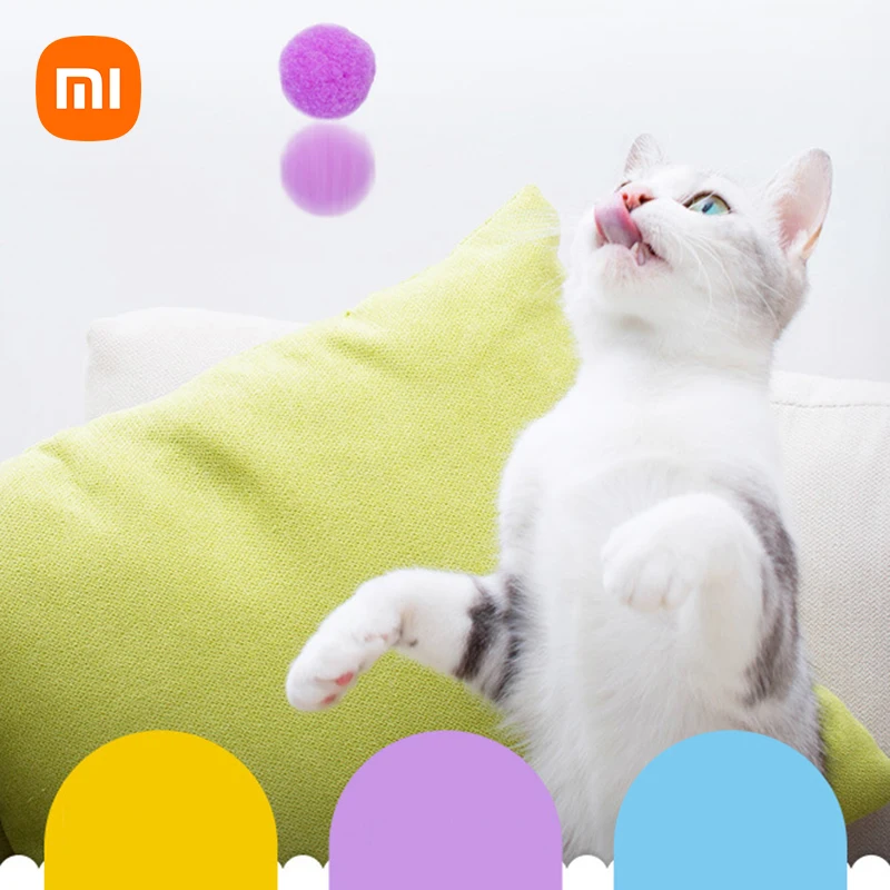 

Помпоны для кошек XIAOMI, красочные игрушки для кошек для домашних кошек, чтобы поймать за когтеточку, «сделай сам», котята, жевательные игрушк...