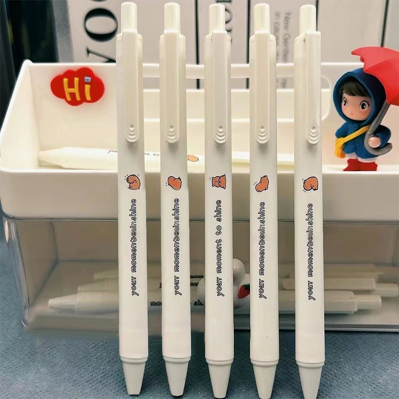 5 шт. 0 мм милая гелевая ручка с капибарой ручки черными чернилами для подписи