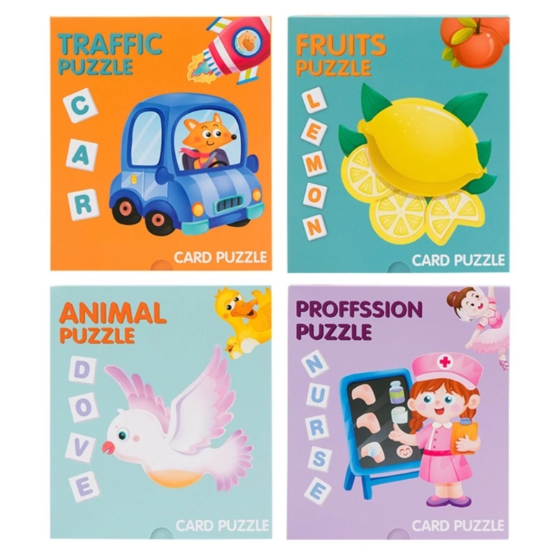 

Wooden Spelling Word Puzzle Game Kid Educational Toy for Children Learning