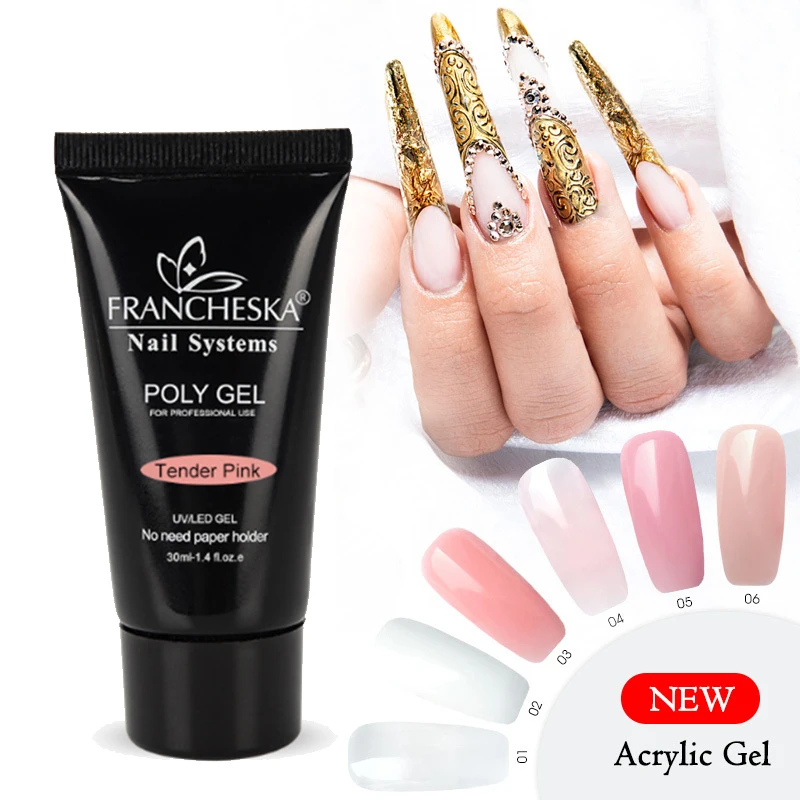 

30ml Venalisa Poly Nail Gel Nail Design Builder Nail Gel Acrylic Transparent Crystal Coumuflage Nail Extend Jelly Gel Polish