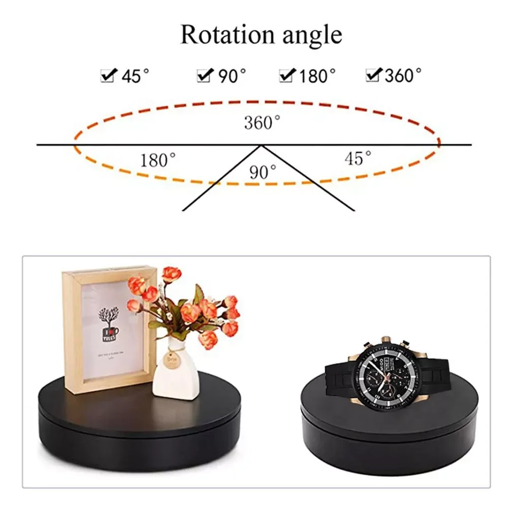 

138 Charging Automatic Turntable Live Turntable Jewelry Electric Rotating Table 360 Degree Rotate Panoramic Display Table