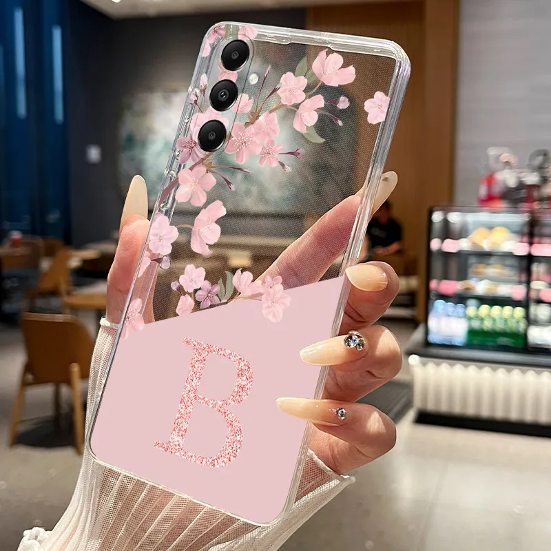 Чехол для телефона Samsung Galaxy A05s A04s, чехол SM-A057F SM-A047F, прозрачный тонкий силиконовый мягкий чехол с красивым цветочным узором и надписью (art.: 3920db22a53ff) - 3920db22a53ff