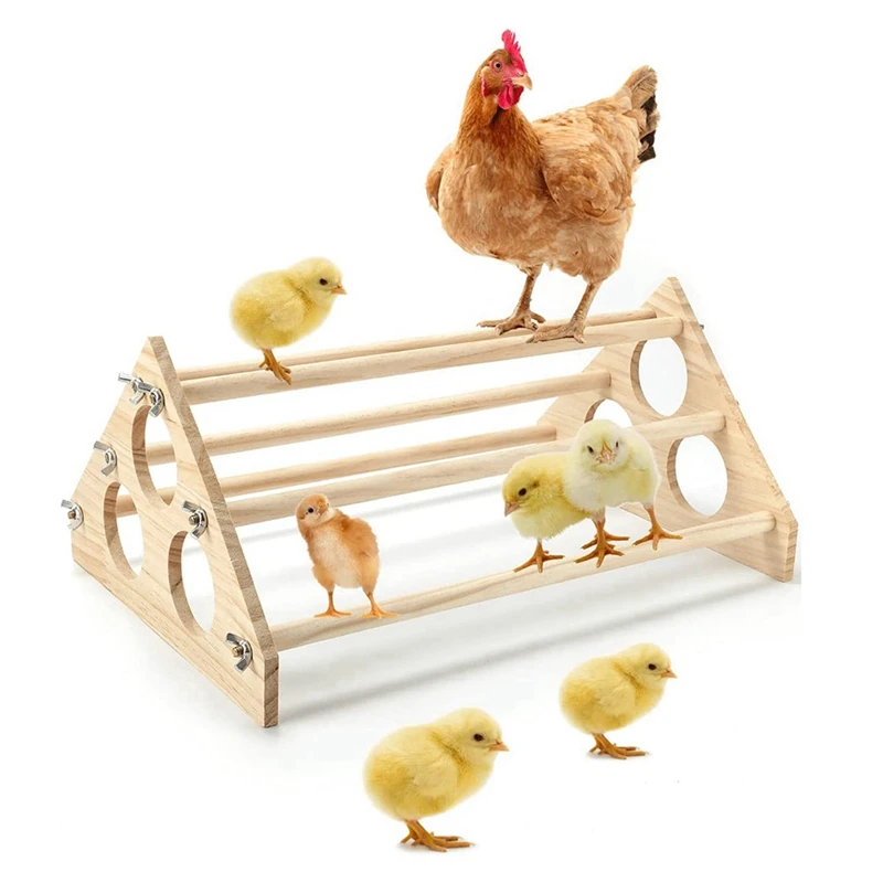 

Chicken Perch Wooden Chicken Roosting Bar- Strong Handmade Chicken Jungle Gym For Brooder,Coop, 15.5 X 10.6 X 7 Inch
