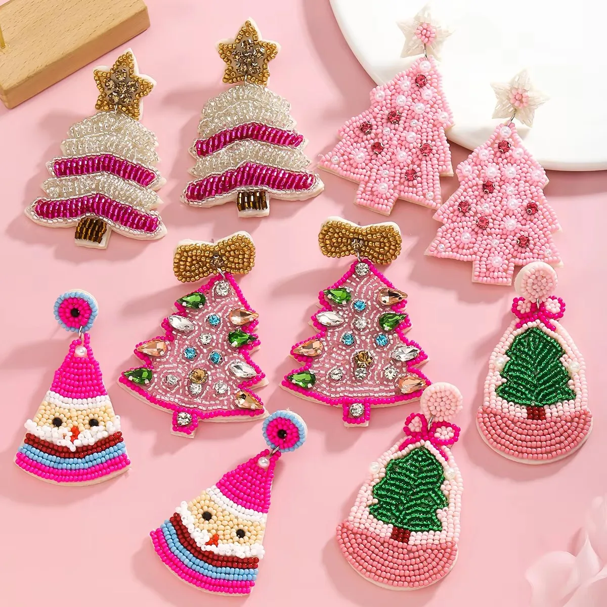 Vedawas рождественские серьги-капли с бисером ручная работа в стиле бохо Аксессуары