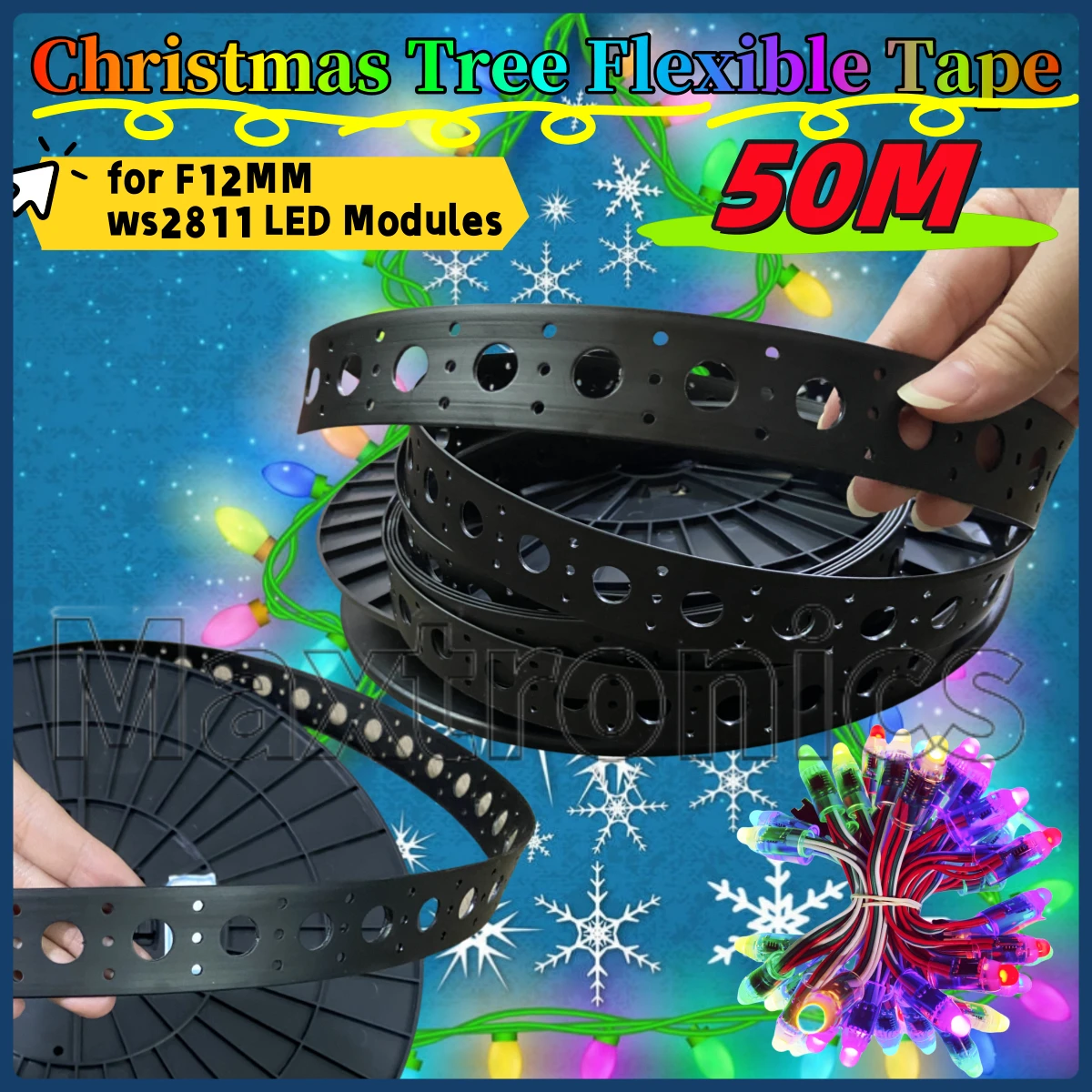 СAGE LU MEI Пиксельная лента WS2811 50 м черная