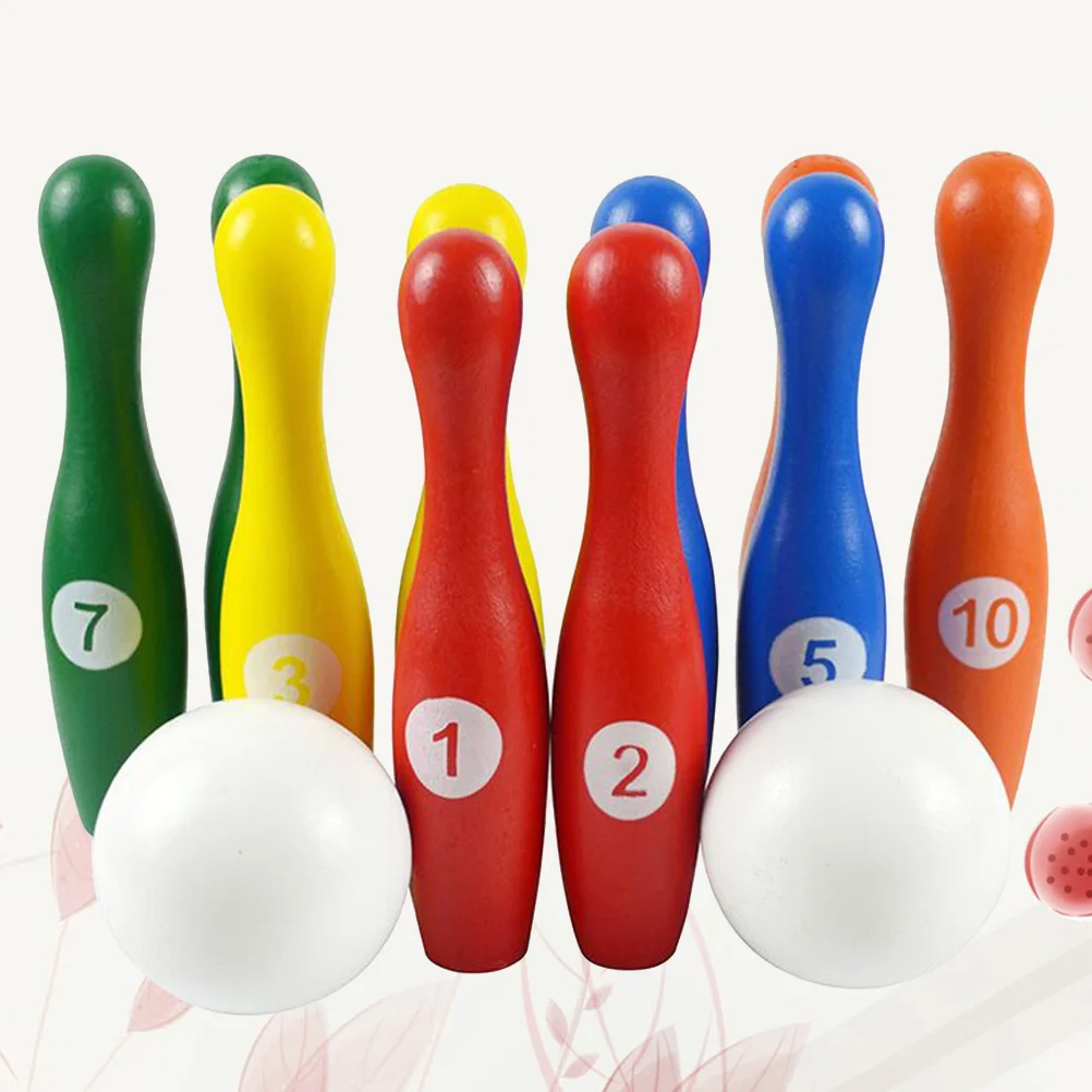 

1 Set Durable Portable Funny Bowling Toys Educational for Toddlers Kids