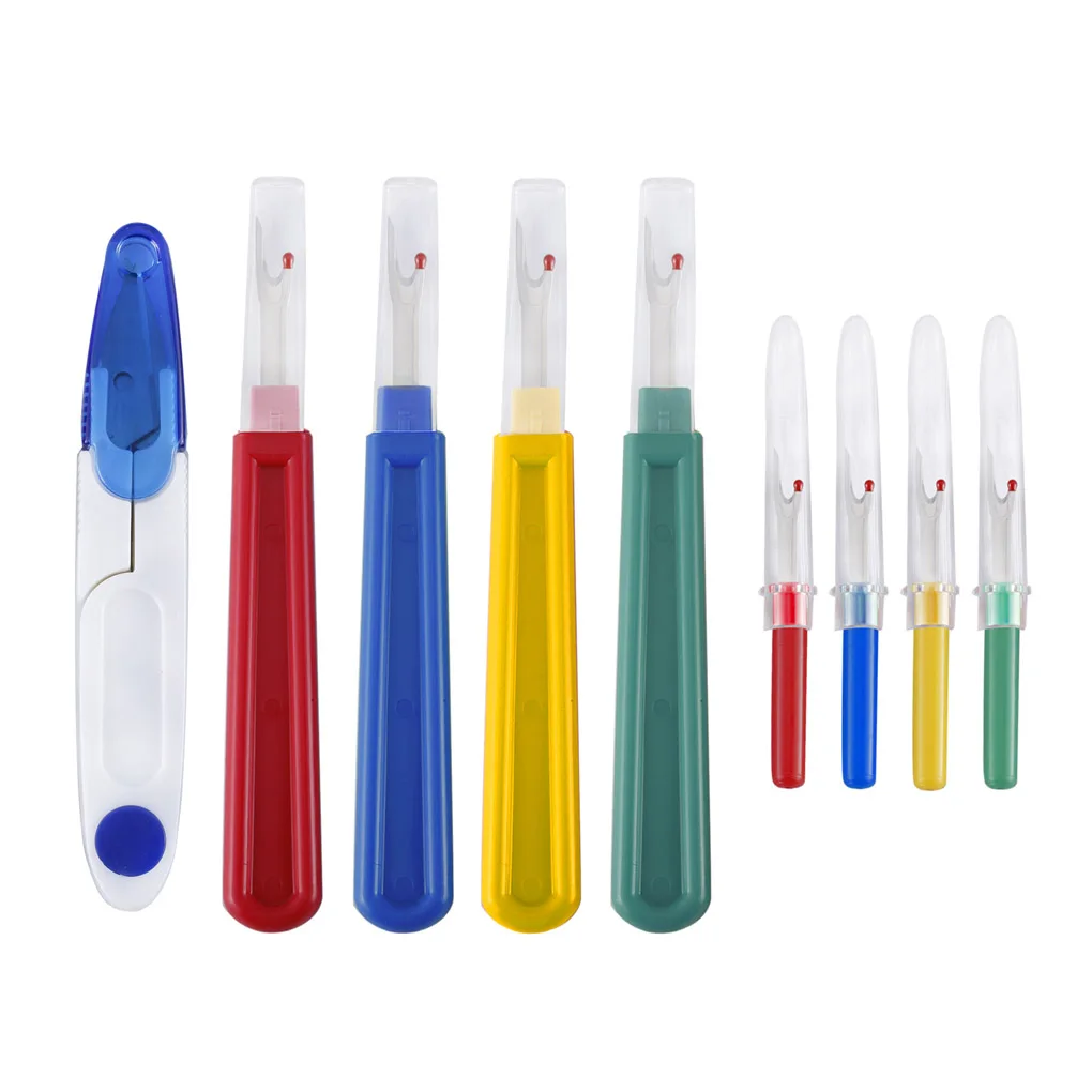 

9pcs Seam Ripper Set 4 Big 4 Small Stitch Thread Unpicker with Sewing Trimming Scissor Opening Seams Hems Tools