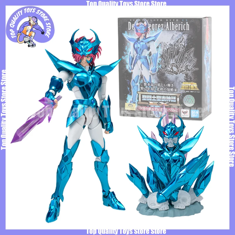 

New Original Bandai Saint Seiya Myth Cloth Ex 100% Megrez God Warrior Alberich Metal Armor Figure Anime Collectible Model T