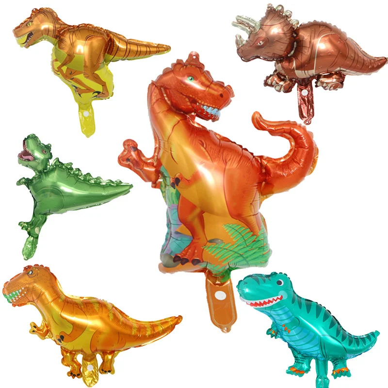 

dinosaur balloon cartoon toy tyrannosaurus balloon raptor horned dragon Mini balloon birthday party decoration balloon wholesale
