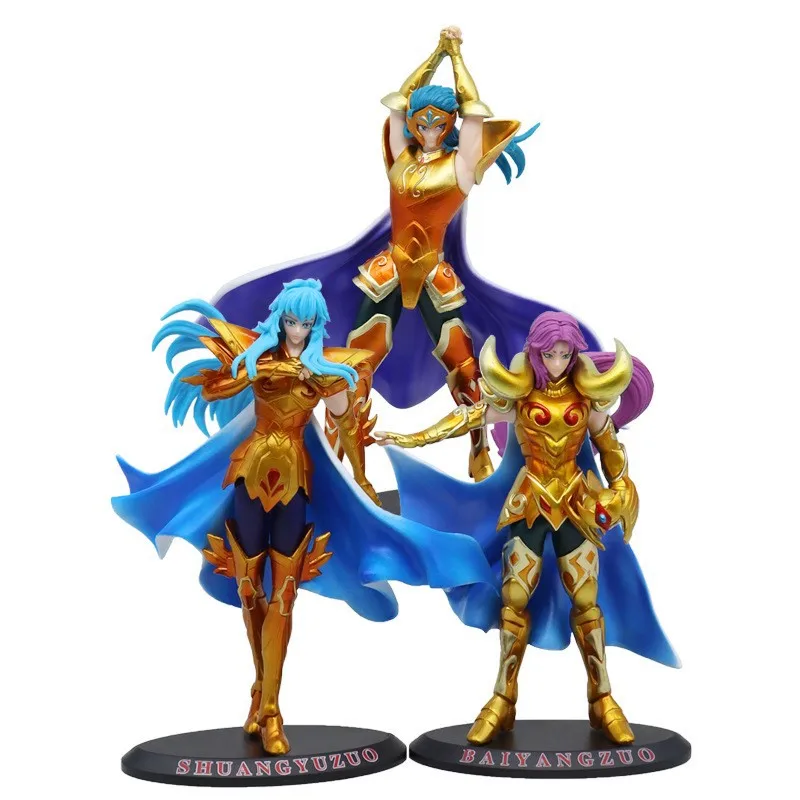 

Gold Saint Seiya Figures Aries Pisces Aquarius Constellation Anime Action Figure Collection Toys Gifts Decoration Adult Anime