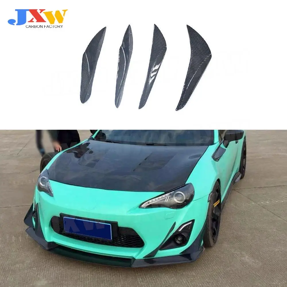 4 шт. передний бампер автомобиля из углеродного волокна разветвители каналов