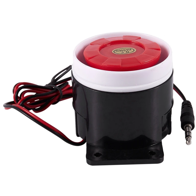 

2X Continuous Sound Decibel Piezo Buzzer IC Alarm Speaker DC 12V 120Db Black+Red