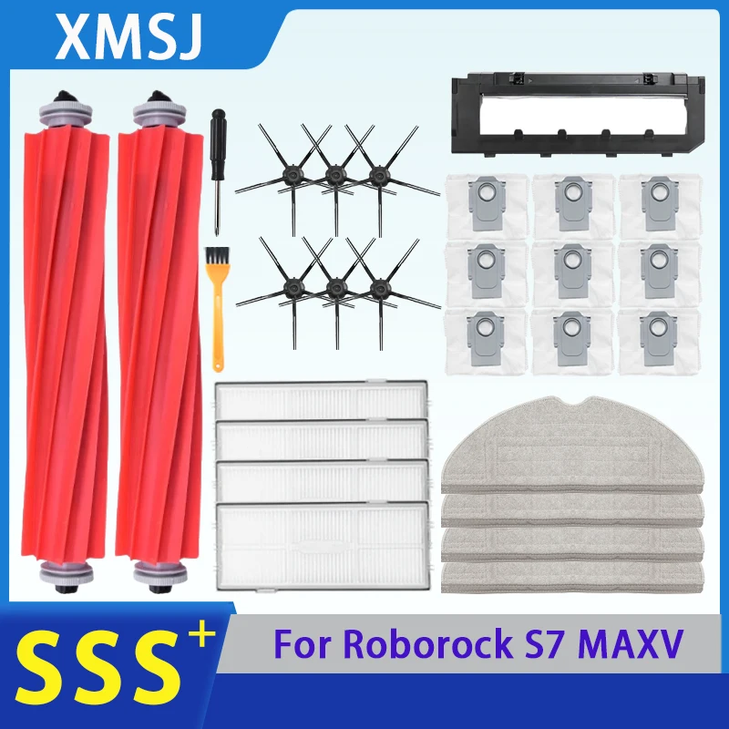 For Roborock S7 Maxv ultra Accessories Xiaomi G10S PRO Robot Vacuum Cleaner Dust Bag main side brush Mop cloth Replacement Parts |