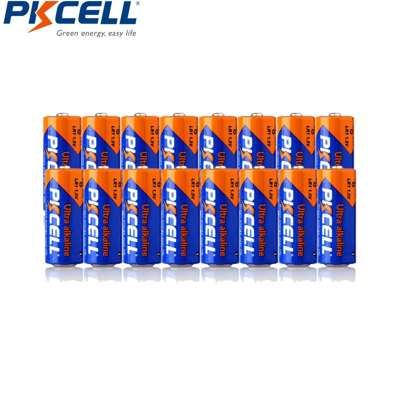 

16pcs 1.5V N Size Alkaline duty Battery Primary and Dry Batteries LR1 AM5 E90 AM5 MN9100 for Toys, Speaker, Remote Control