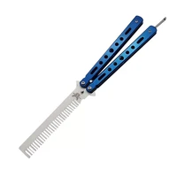 foldable butterfly knife trainer transformable blunt balisong pocket trainer stainless steel outdoor training toolfolding knife
