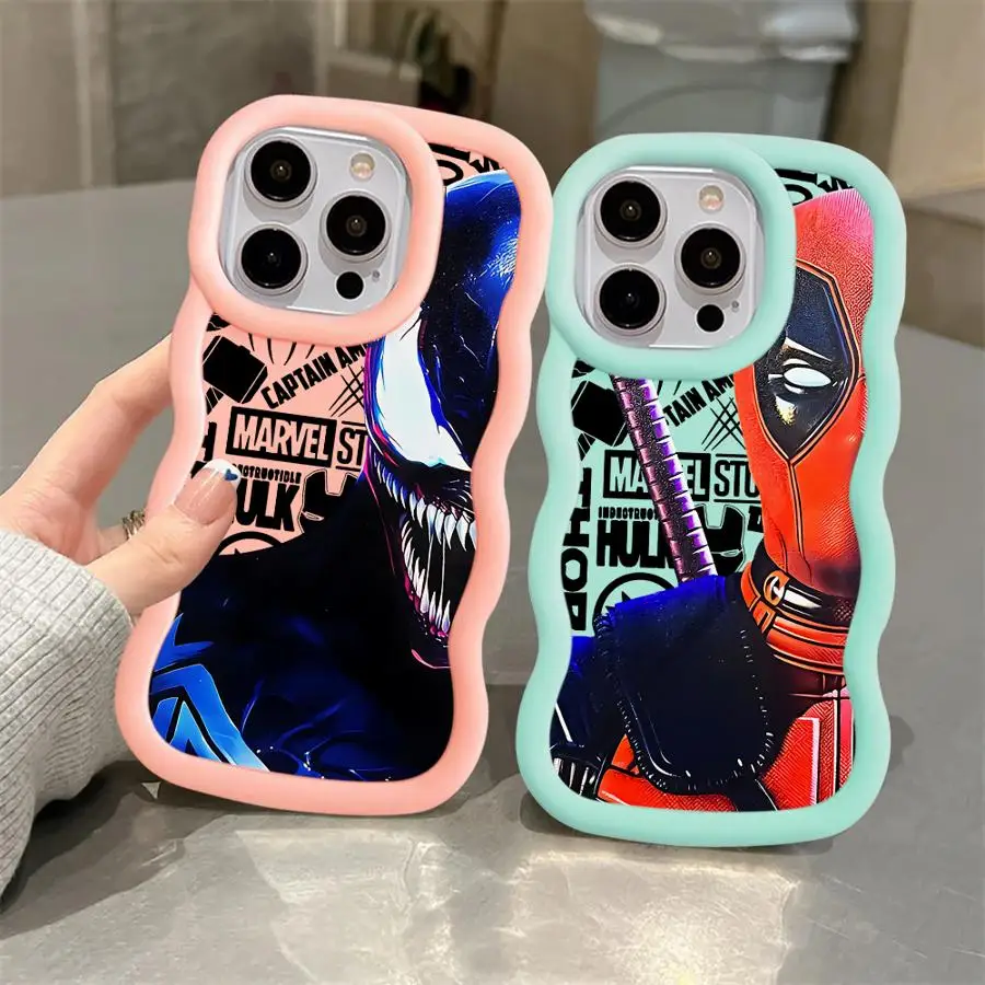 Чехол для телефона Marvel Deadpool Venom Realme C65 4G 5G C67 Narzo 30A N53 N55 50APrime 50iPrime 60x 70x 70 Pro Capa Cover