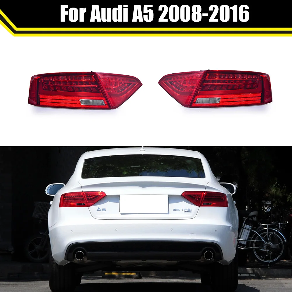

Taillights For Audi A5 2008-2016 LED DRL Auto Body Parts Outer Tail Lamp Running Turn Signal Rear Reverse Brake Lights