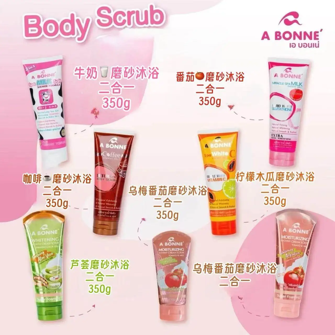 Скраб-гель для тела 2-в-1 Thai A BONNE SPA с солью, 350 г, отшелушивает и очищает для гладкой кожи (art.: 3920d4ffd2b69) - 3920d4ffd2b69