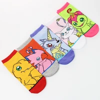 digimon adventure boat sock cartoon unisex animal casual sox cute adult cotton funny classic spring summer sokken couples