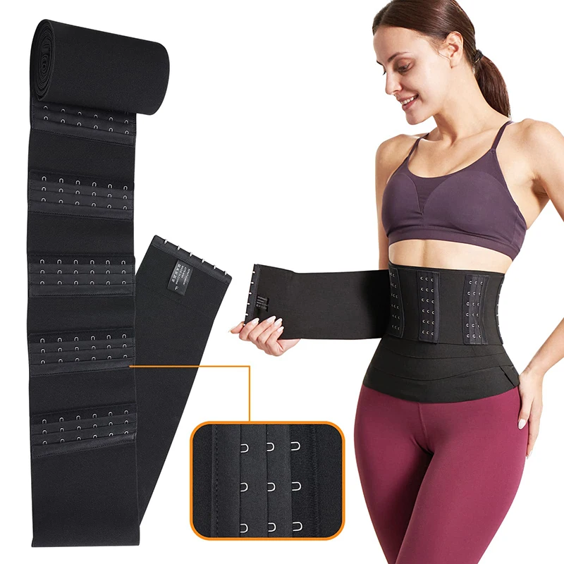 Snatch Me Up Bandage Wrap Slimming Waist Trainer For Women Belly Body Shaper Waist Trimmer Belt Long Torso Tummy Sweat Shapewear
